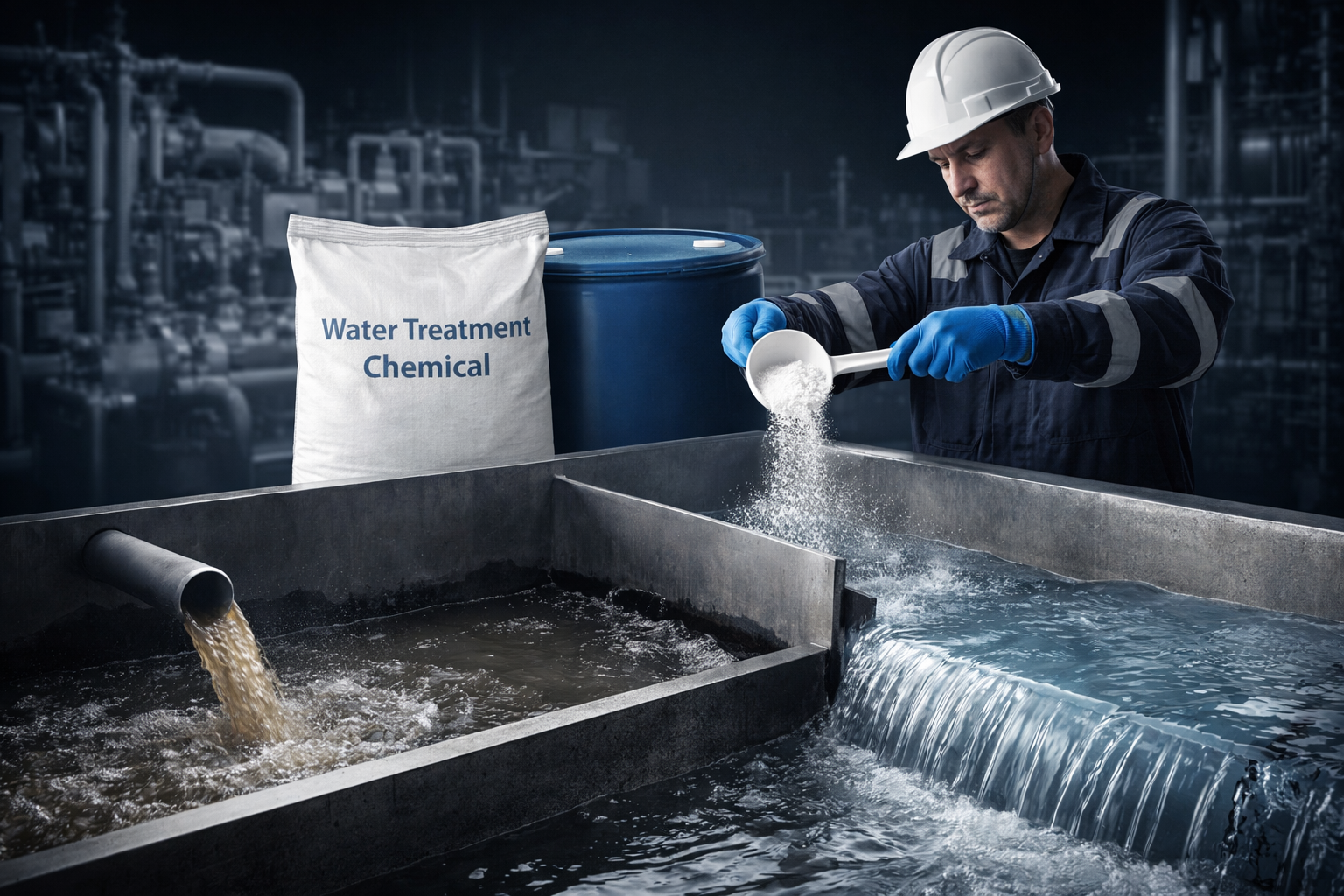 Chemical water treatment process